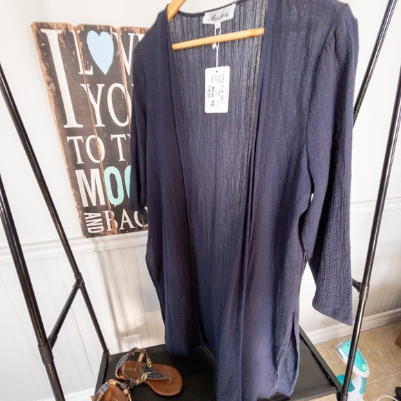 Pasha Navy Summer Tunic NWT Size M  B005 - Picture 4 of 9